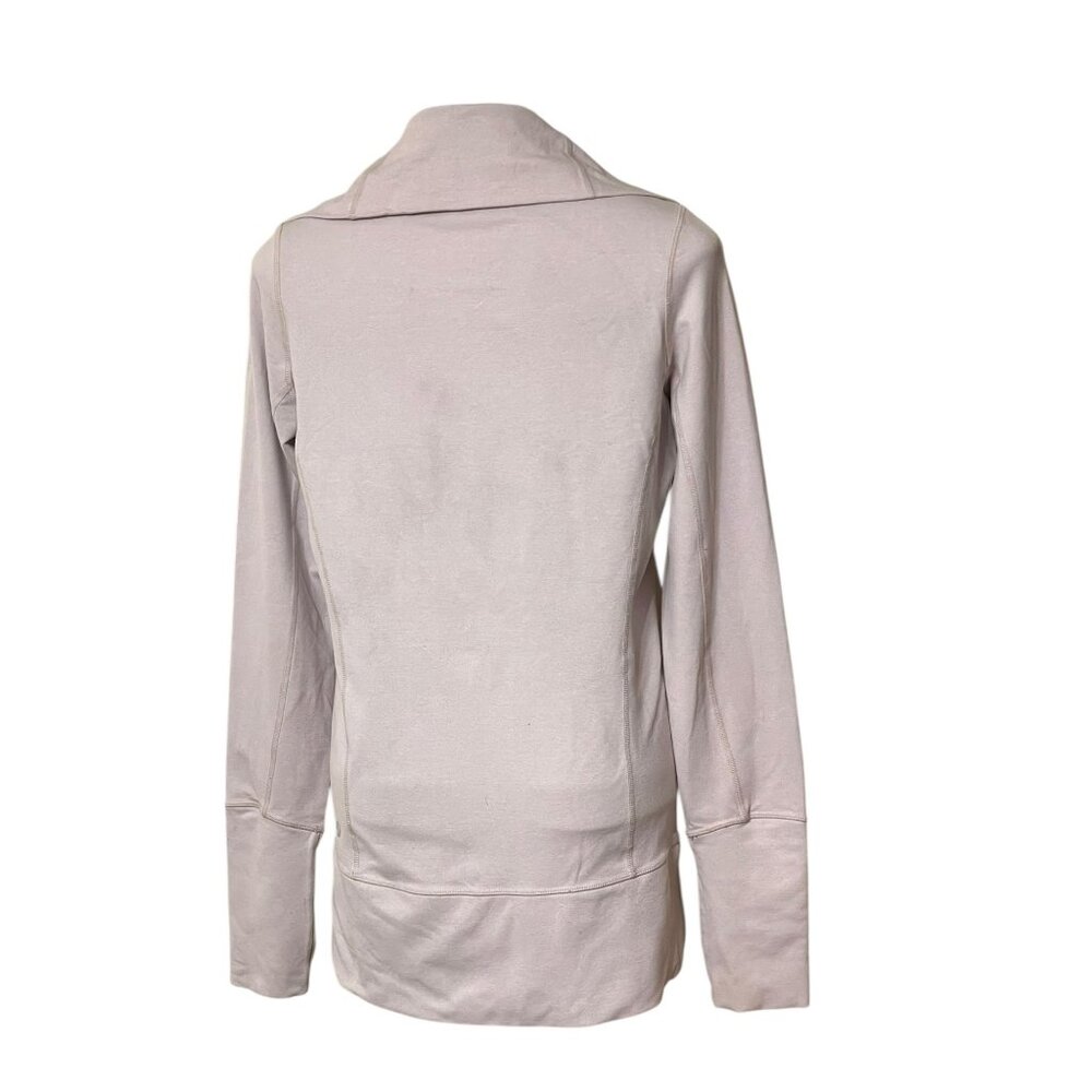 Lululemon Womens Full-Zip Jacket Size 6 Light  Grayish beige color. With Thumbho - Picture 12 of 16